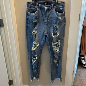 Black Label High Rise Girlfriend Jeans